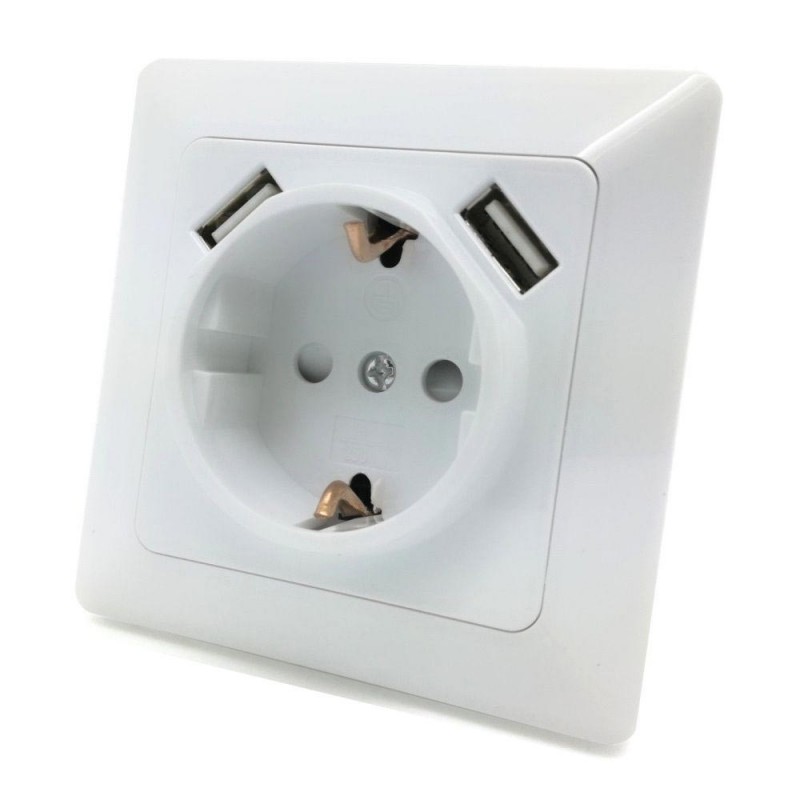 Built-in Electrical Outlet with 2 USB Inputs 5VDC 2.1A