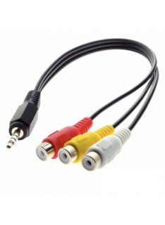 Cable Jack 3.5mm Male ST to 3-RCA Female 22cm