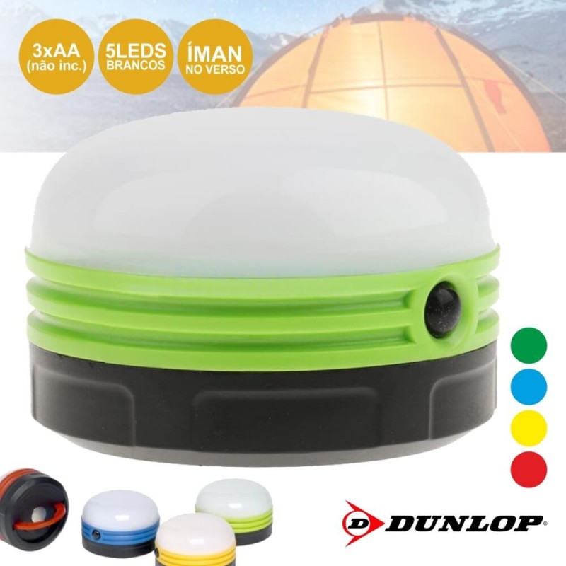 Mini Lanterna com 5 LEDs para Campismo Azul - Dunlop