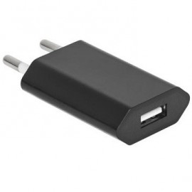 Compact Power Adapter with 5V 1A USB Port - Black