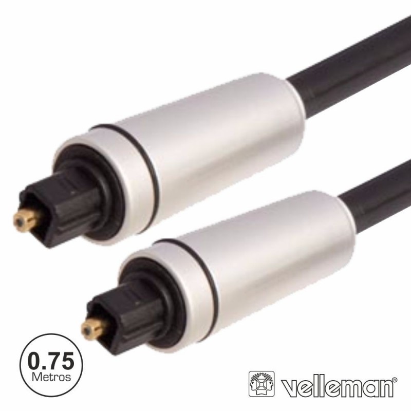 Cable de Fibra Óptica Toslink-Toslink M/M 0.75m